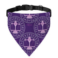 Purple Libra Zodiac Pattern Print Over The Collar Dog Bandana