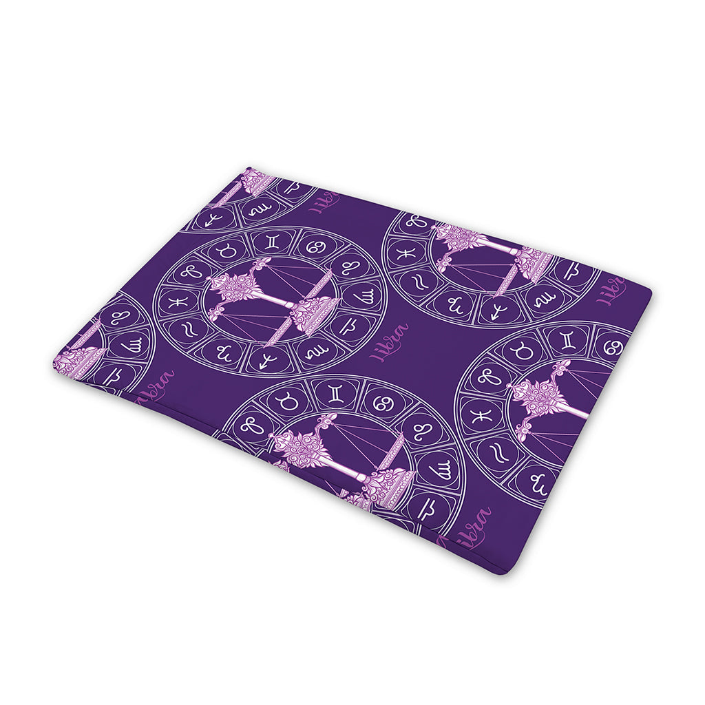 Purple Libra Zodiac Pattern Print Pet Cooling Mat Cover