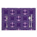 Purple Libra Zodiac Pattern Print Placemat