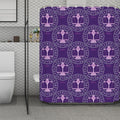 Purple Libra Zodiac Pattern Print Polyester Shower Curtain