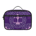 Purple Libra Zodiac Pattern Print Portable Lunch Bag
