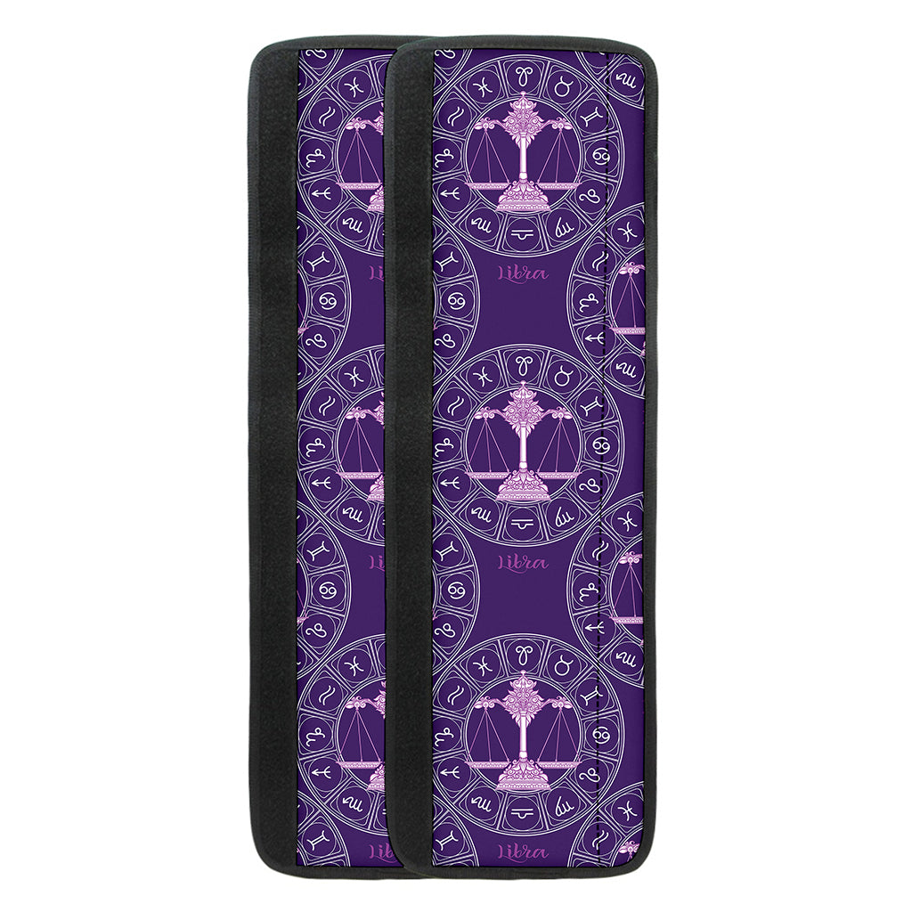 Purple Libra Zodiac Pattern Print Refrigerator Handle Covers