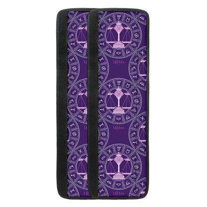 Purple Libra Zodiac Pattern Print Refrigerator Handle Covers