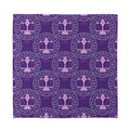 Purple Libra Zodiac Pattern Print Silk Bandana