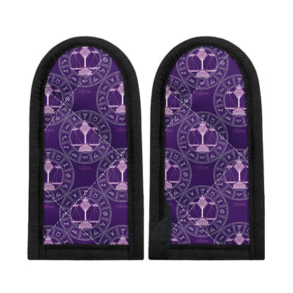 Purple Libra Zodiac Pattern Print Skillet Handle Cover
