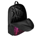 Purple Light Disco Ball Print 17 Inch Backpack