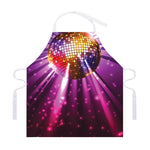 Purple Light Disco Ball Print Adjustable Apron