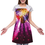Purple Light Disco Ball Print Adjustable Apron