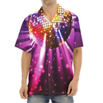 Purple Light Disco Ball Print Aloha Shirt