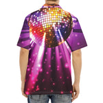 Purple Light Disco Ball Print Aloha Shirt