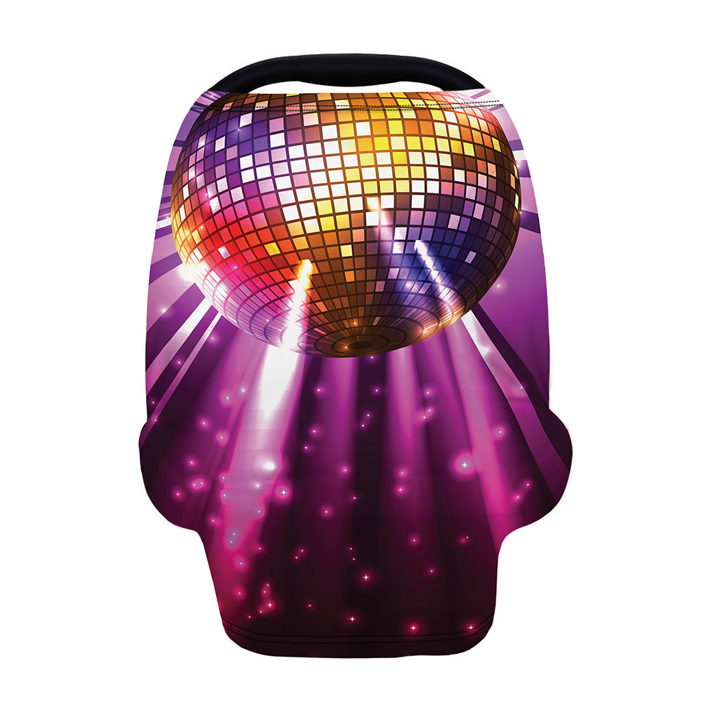 Purple Light Disco Ball Print Baby Seat Cover