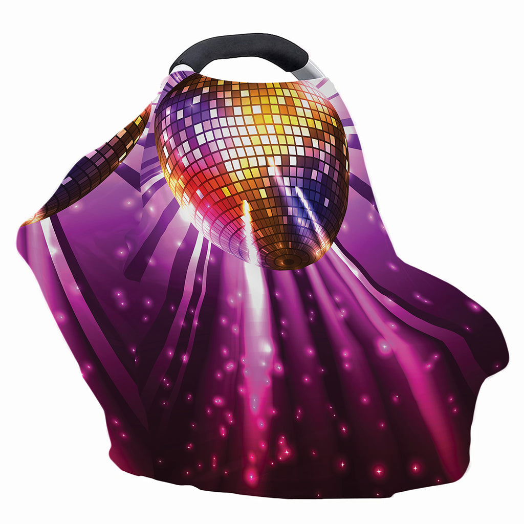 Purple Light Disco Ball Print Baby Seat Cover