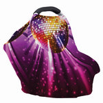 Purple Light Disco Ball Print Baby Seat Cover