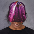 Purple Light Disco Ball Print Baseball Cap