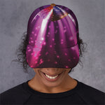 Purple Light Disco Ball Print Baseball Cap