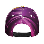 Purple Light Disco Ball Print Baseball Cap