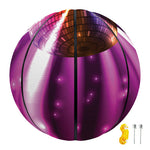 Purple Light Disco Ball Print Basketball