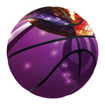 Purple Light Disco Ball Print Basketball