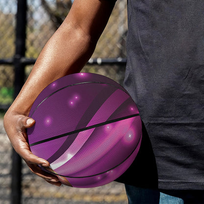 Purple Light Disco Ball Print Basketball