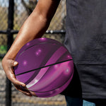 Purple Light Disco Ball Print Basketball
