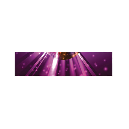 Purple Light Disco Ball Print Bed Runner
