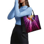 Purple Light Disco Ball Print Canvas Tote Bag