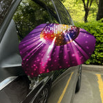 Purple Light Disco Ball Print Car Side Mirror Covers