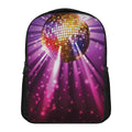 Purple Light Disco Ball Print Casual Backpack