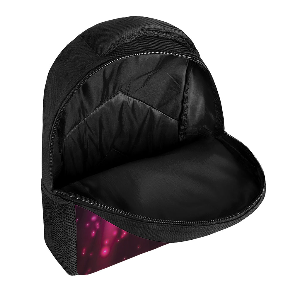 Purple Light Disco Ball Print Casual Backpack