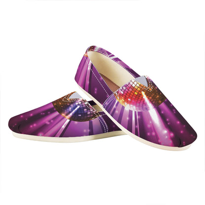 Purple Light Disco Ball Print Casual Shoes