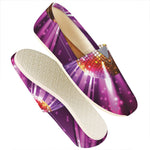 Purple Light Disco Ball Print Casual Shoes