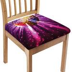Purple Light Disco Ball Print Chair Cushion Cover