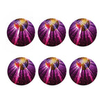 Purple Light Disco Ball Print Coaster Set