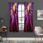 Purple Light Disco Ball Print Curtain