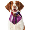 Purple Light Disco Ball Print Dog Bandana