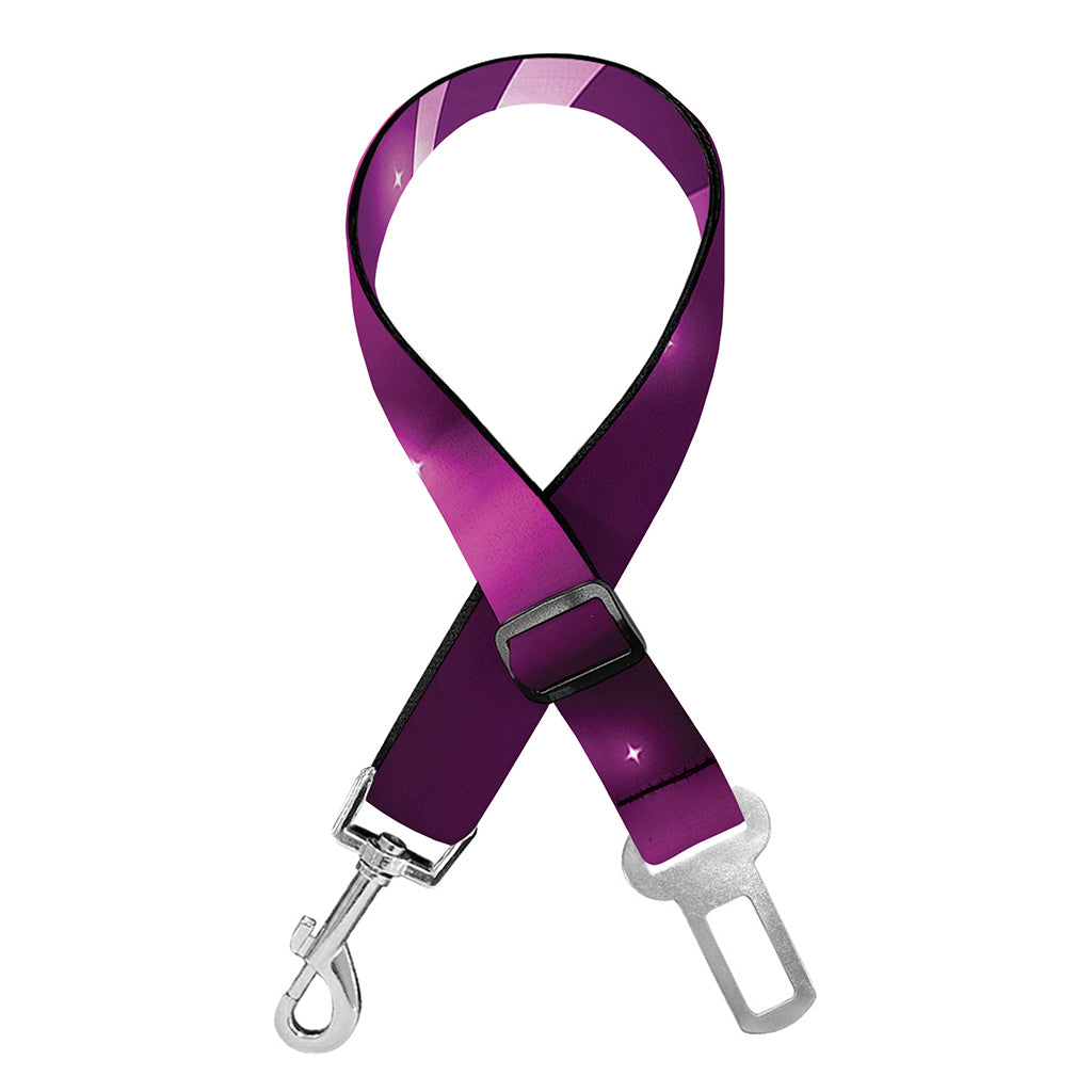 Purple Light Disco Ball Print Dog Seat Belt