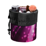 Purple Light Disco Ball Print Drawstring Makeup Bag