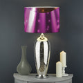 Purple Light Disco Ball Print Drum Lamp Shade