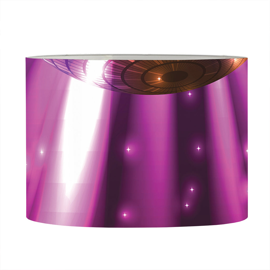 Purple Light Disco Ball Print Drum Lamp Shade