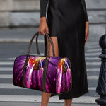 Purple Light Disco Ball Print Duffle Bag
