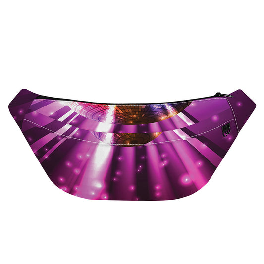 Purple Light Disco Ball Print Fanny Pack