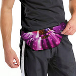 Purple Light Disco Ball Print Fanny Pack