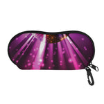 Purple Light Disco Ball Print Glasses Case