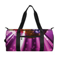 Purple Light Disco Ball Print Gym Bag