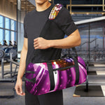 Purple Light Disco Ball Print Gym Bag