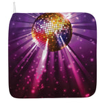 Purple Light Disco Ball Print Hand Towel