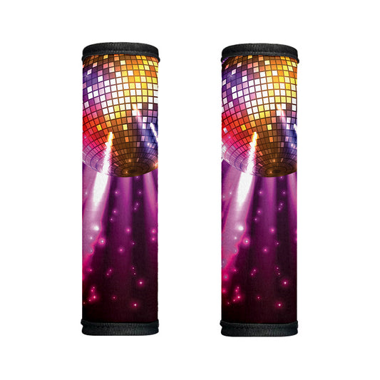Purple Light Disco Ball Print Handle Covers
