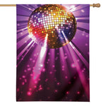 Purple Light Disco Ball Print House Flag