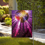 Purple Light Disco Ball Print House Flag