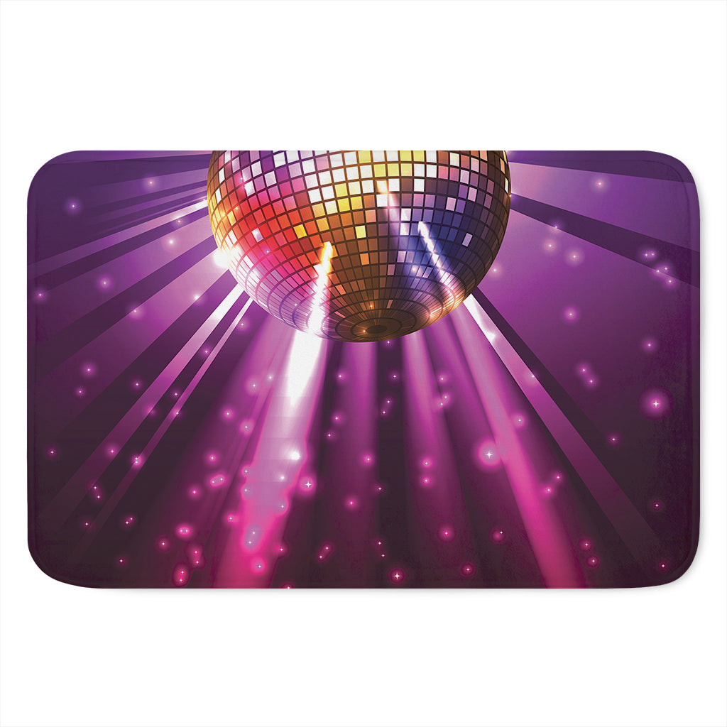 Purple Light Disco Ball Print Indoor Door Mat